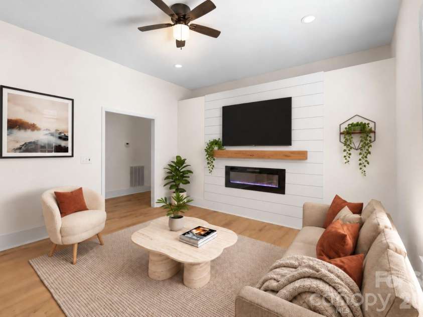 4309 Hovis Road, Charlotte, NC 28208.  MLS# CAR4420478, YatesRealty ID 50467. Living Room - Virtually Staged