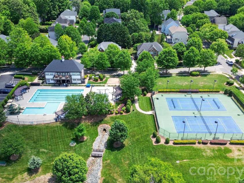 16030 Glen Miro Drive, Huntersville, NC 28078.  MLS# CAR4424079, YatesRealty ID 50485. MacAulay courts & pool