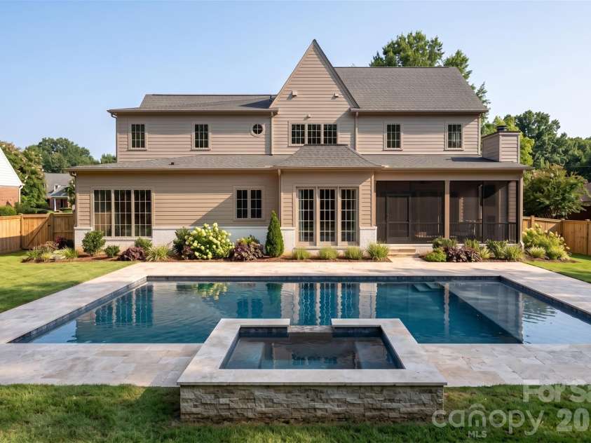 236 Wingrave Drive, Charlotte, NC 28270.  MLS# CAR4422775, YatesRealty ID 50500. AI Rendering- Pool being built now