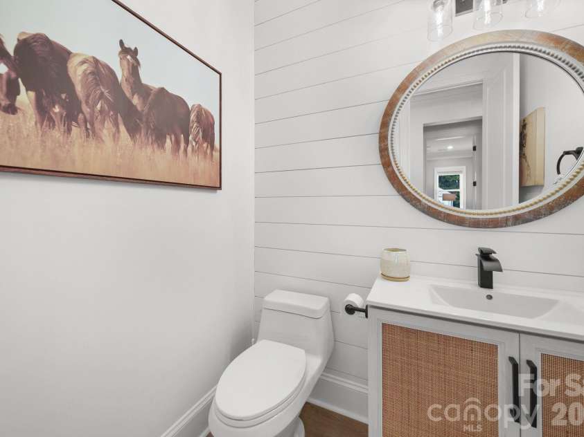 4035 Daugherty Road, China Grove, NC 28023.  MLS# CAR4417905, YatesRealty ID 50534. Powder room with wall feature