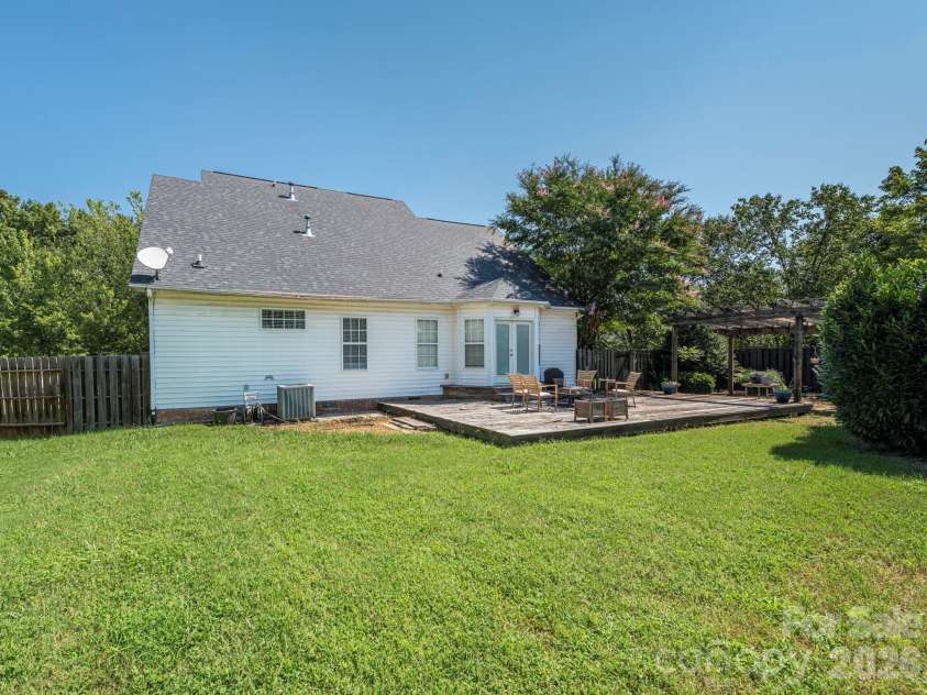 3401 Continental Drive, Monroe, NC 28110.  MLS# CAR4420024, YatesRealty ID 50540. Large fenced backyard
