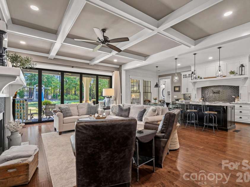 5113 Watermead Lane, Belmont, NC 28012.  MLS# CAR4419879, YatesRealty ID 50541. Open Floor Plan with coffered ceiling
