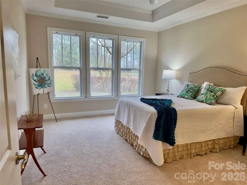 3038 Bellasera Way, Matthews, NC 28105.  MLS# CAR4319866, YatesRealty ID 50545. Primary suite with large walk-in closet 