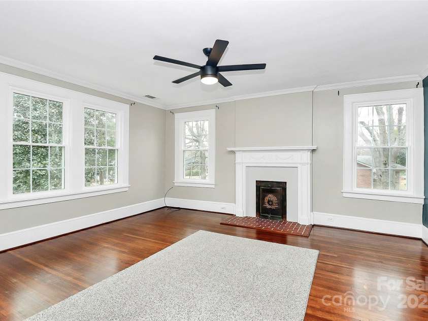 106 Patrick Street, Gastonia, NC 28054.  MLS# CAR4211369, YatesRealty ID 5055. 2nd bedroom on the 2nd floor with a coal fireplace (non-working)