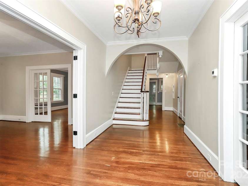 106 Patrick Street, Gastonia, NC 28054.  MLS# CAR4211369, YatesRealty ID 5055. Gleaming hardwoods floors throughout this historic charmer, starting in this beautiful foyer.
