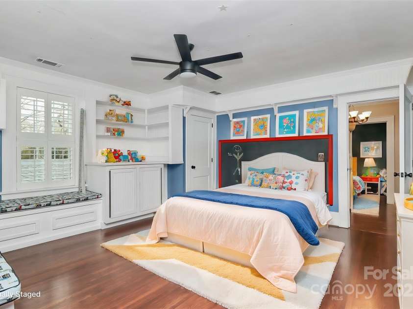 106 Patrick Street, Gastonia, NC 28054.  MLS# CAR4211369, YatesRealty ID 5055. Virtually staged bedroom on 2nd floor.