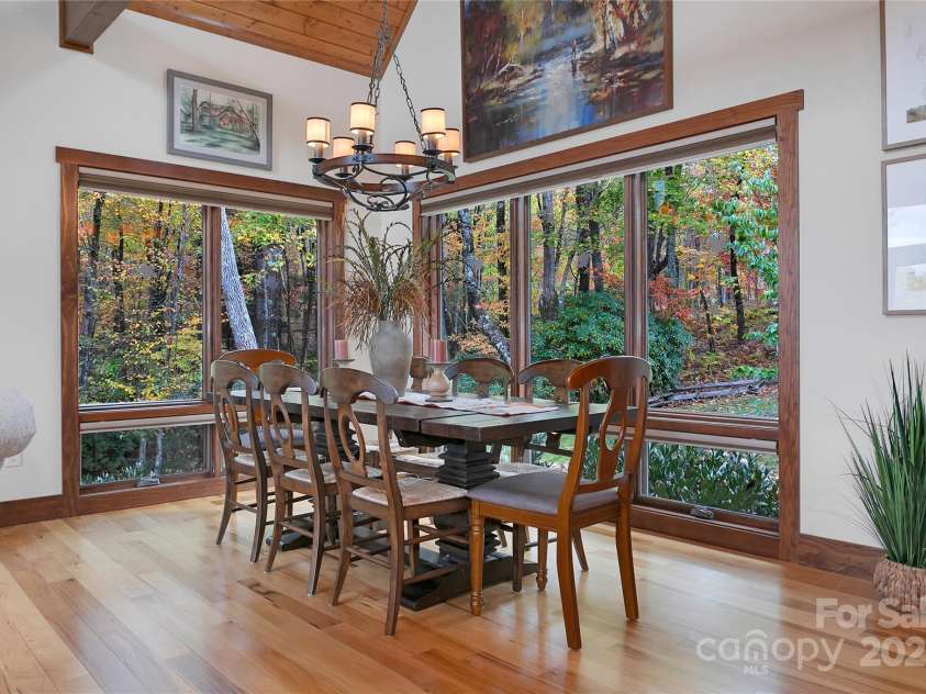 1291 Indian Camp Mountain Road, Rosman, NC 28772.  MLS# CAR4282700, YatesRealty ID 5056. Dining area