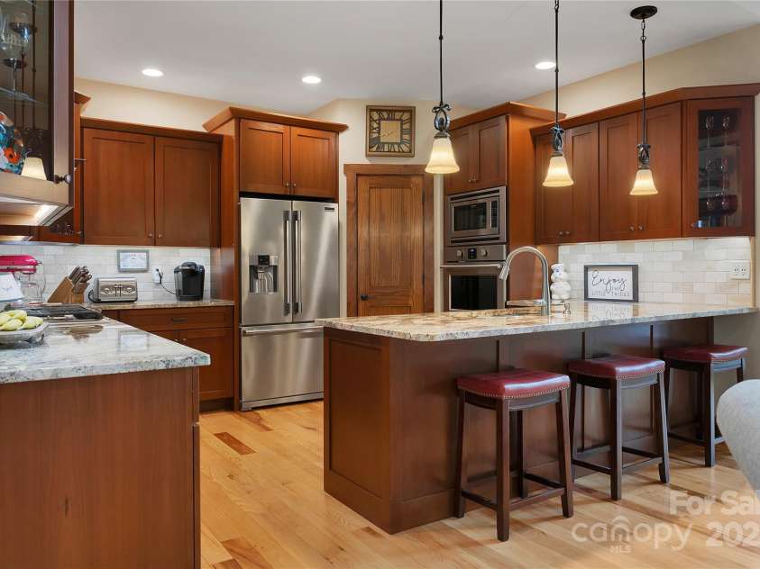 1291 Indian Camp Mountain Road, Rosman, NC 28772.  MLS# CAR4282700, YatesRealty ID 5056. Gourmet kitchen
