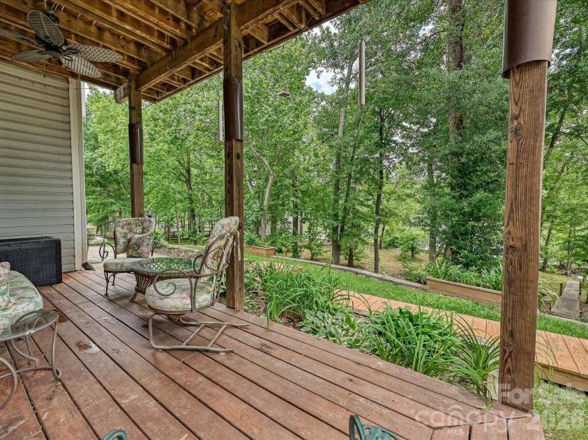 152 Lighthouse Road, Mount Holly, NC 28120.  MLS# CAR4389508, YatesRealty ID 5060. Lower deck with river views