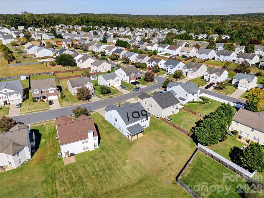 109 Bennett Trail Drive, Mount Holly, NC 28120.  MLS# CAR4424162, YatesRealty ID 50600. Rear Air View