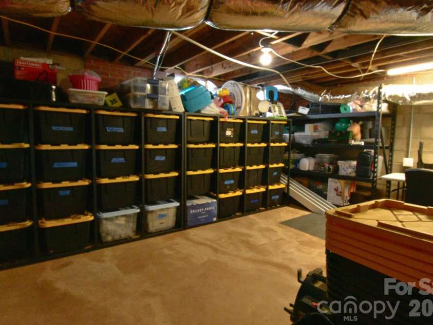 541 Perry Road, Troutman, NC 28166.  MLS# CAR4422089, YatesRealty ID 50609. Unfinished basement