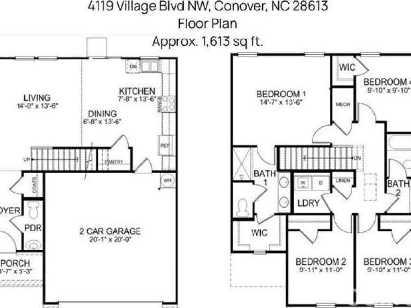 4119 Village Boulevard, Conover, NC 28613.  MLS# CAR4424223, YatesRealty ID 50639. 