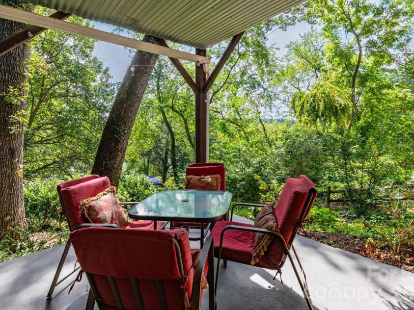 278 Brevard Road, Asheville, NC 28806.  MLS# CAR4408932, YatesRealty ID 50646. Lower Level Patio with VIEWS!