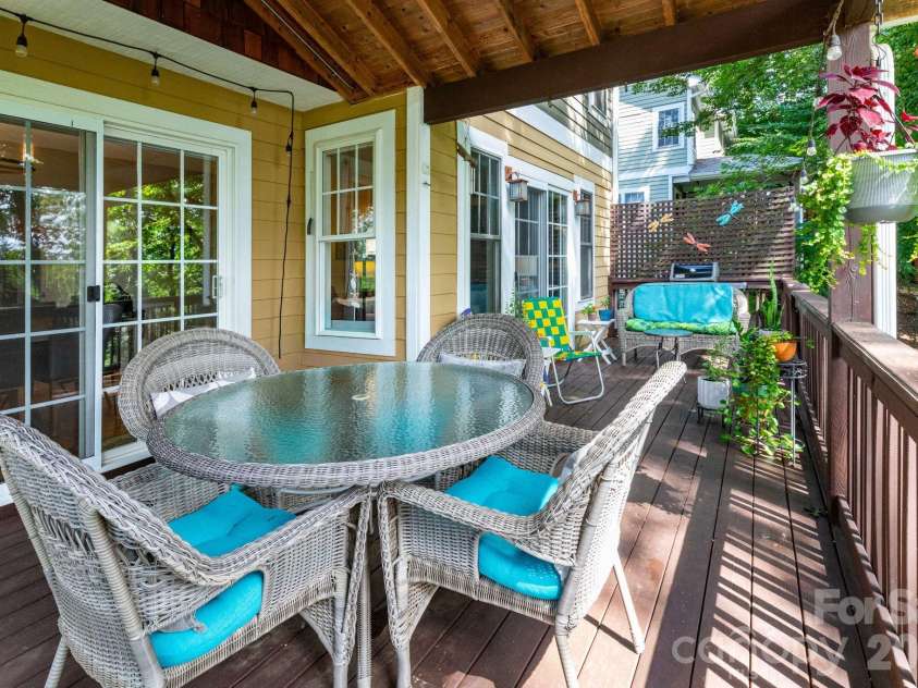 278 Brevard Road, Asheville, NC 28806.  MLS# CAR4408932, YatesRealty ID 50646. Main Level Covered Deck
