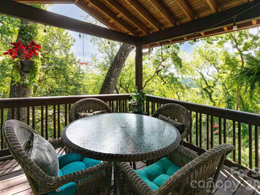 278 Brevard Road, Asheville, NC 28806.  MLS# CAR4408932, YatesRealty ID 50646. Main Level Covered Deck with VIEWS!