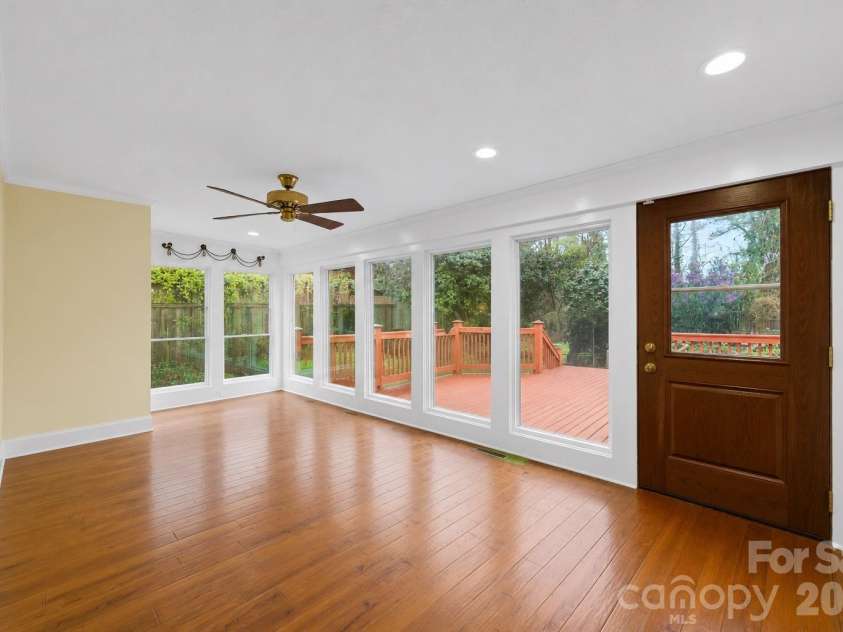 229 Race Street, Statesville, NC 28677.  MLS# CAR4355545, YatesRealty ID 5065. Virtually Empty Sunroom