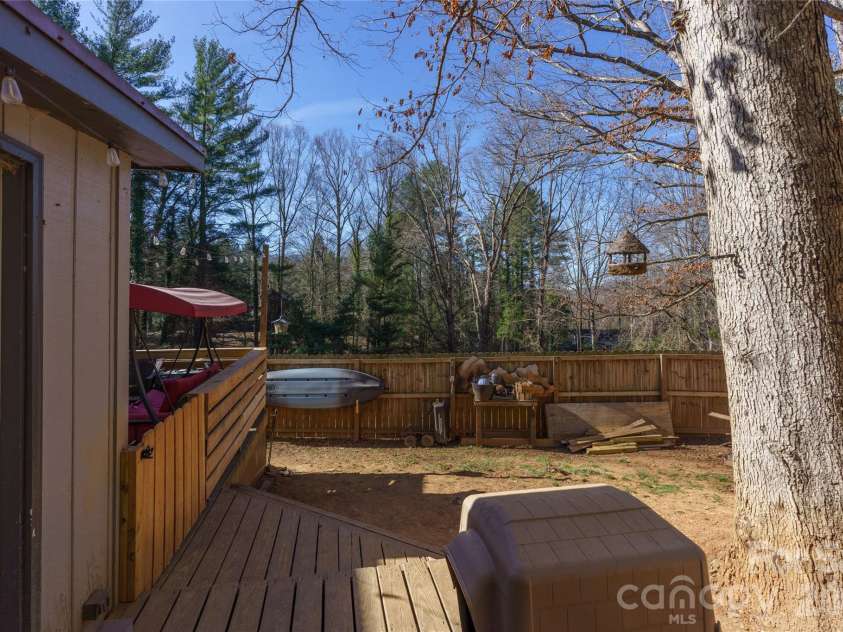177 Forest Drive, Clyde, NC 28721.  MLS# CAR4424243, YatesRealty ID 50661. Back Yard Another View