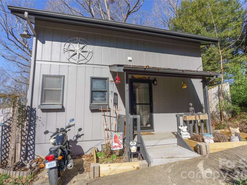 177 Forest Drive, Clyde, NC 28721.  MLS# CAR4424243, YatesRealty ID 50661. Front of Home Another View