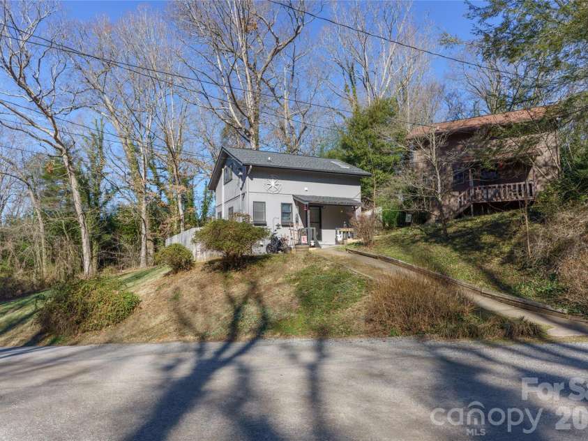 177 Forest Drive, Clyde, NC 28721.  MLS# CAR4424243, YatesRealty ID 50661. View From Parking Area