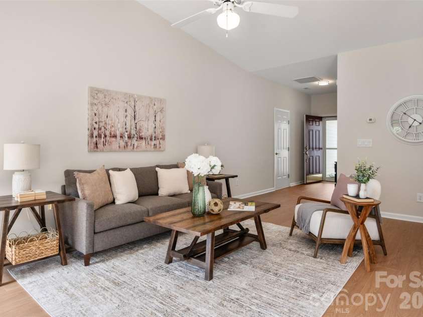 1011 Holly Villa Circle, Indian Trail, NC 28079.  MLS# CAR4424064, YatesRealty ID 50662. A vaulted ceiling with fan creates spaciousness.