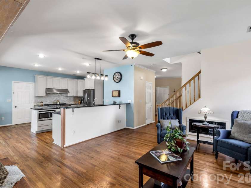 623 Cheval Drive, Fort Mill, SC 29708.  MLS# CAR4358389, YatesRealty ID 5068. Living Room and Kitchen