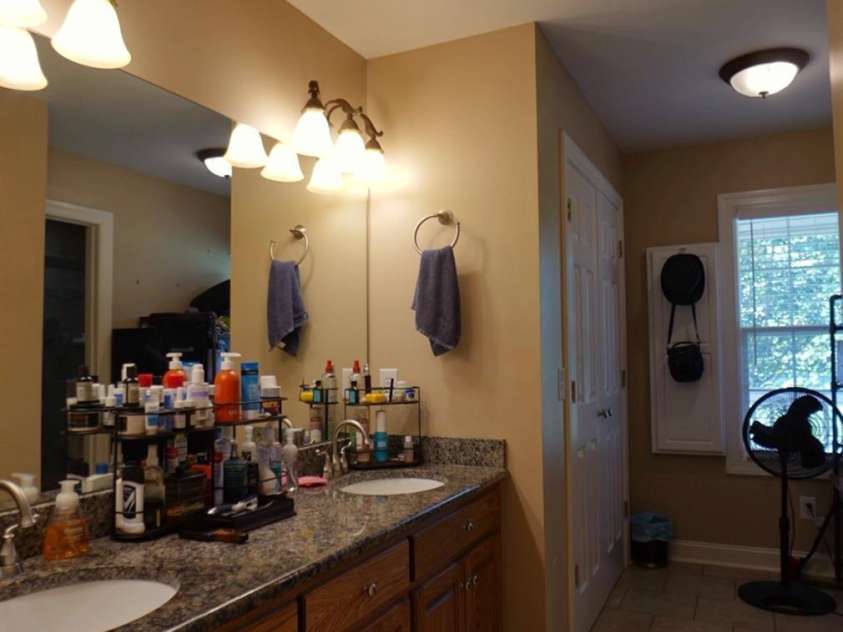 1244 Ross Wright Road, Polkton, NC 28135.  MLS# CAR4421614, YatesRealty ID 50698. Primary Bathroom Downstairs