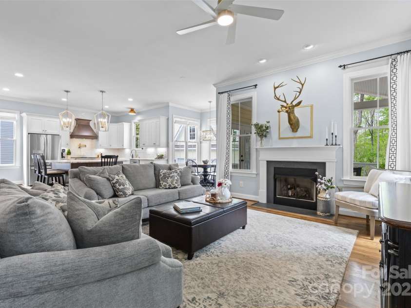 2569 Lower Assembly Drive, Fort Mill, SC 29708.  MLS# CAR4243533, YatesRealty ID 5070. Family Room open to Kitchen
