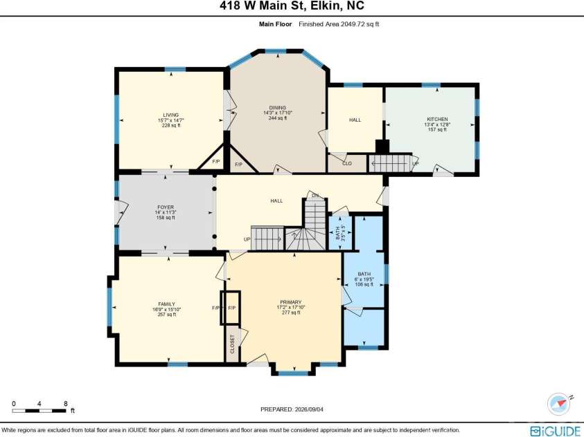 418 Main Street, Elkin, NC 28621.  MLS# CAR4421676, YatesRealty ID 50714. 