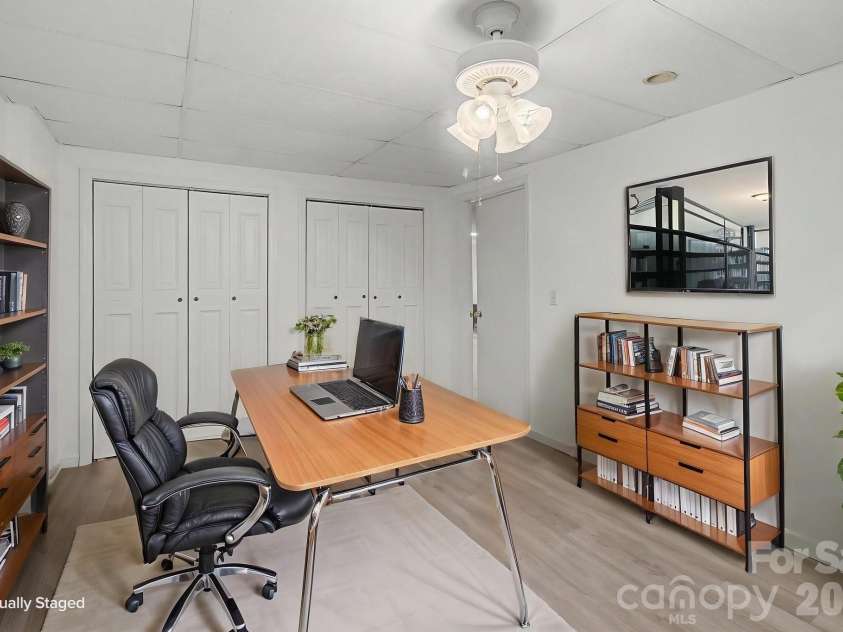 253 Tipton Hill Road, Leicester, NC 28748.  MLS# CAR4423393, YatesRealty ID 50726. Room in basement virtually staged