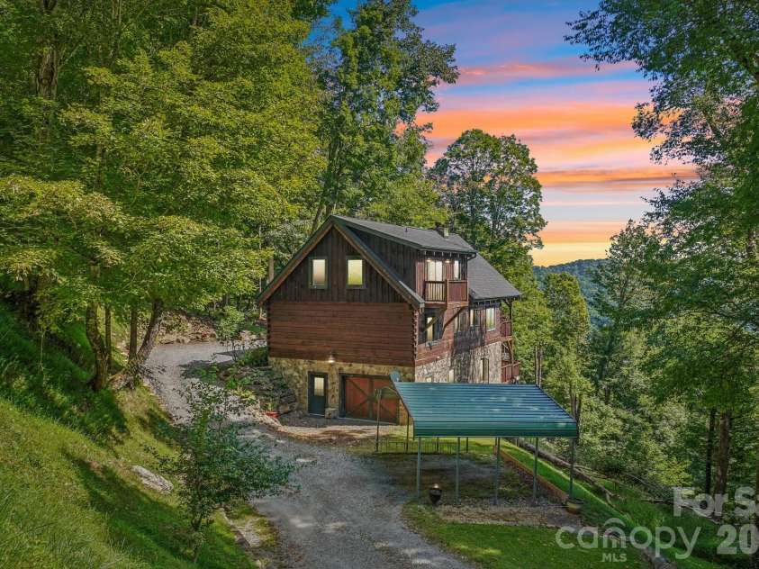 246 Puncheon Lane, Mars Hill, NC 28754.  MLS# CAR4423964, YatesRealty ID 50727. Log Home w/Mtn Views