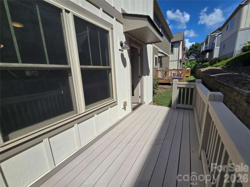 25 Wheeler Road, Weaverville, NC 28787.  MLS# CAR4424215, YatesRealty ID 50846. Back deck