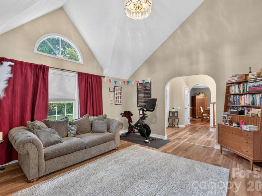 69 Sunwest Drive, Arden, NC 28704.  MLS# CAR4424300, YatesRealty ID 50854. Vaulted Ceilings in Living Room