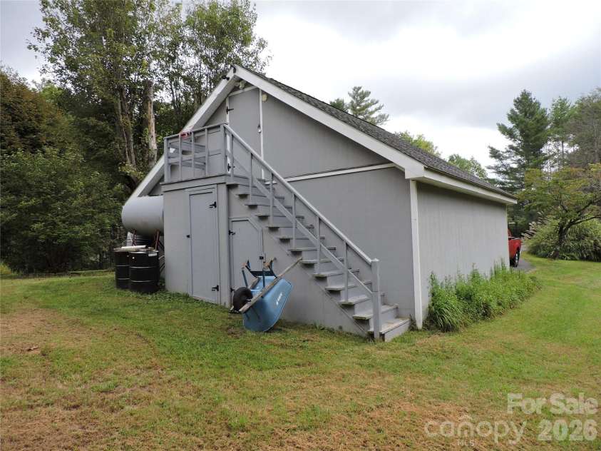 74 Vaughn Road, Spruce Pine, NC 28777.  MLS# CAR4424283, YatesRealty ID 50876. Back of garage