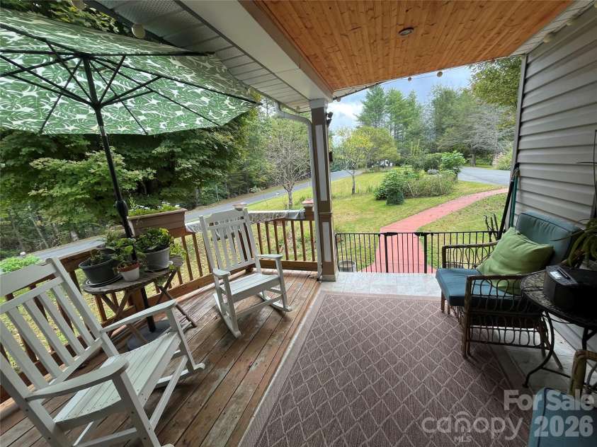 74 Vaughn Road, Spruce Pine, NC 28777.  MLS# CAR4424283, YatesRealty ID 50876. Front Porch