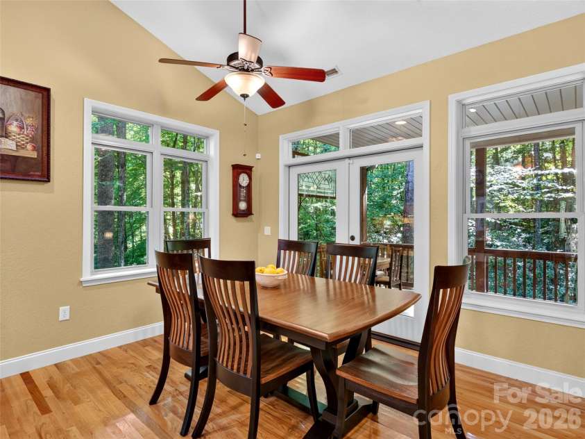 427 Locust Drive, Maggie Valley, NC 28751.  MLS# CAR4424585, YatesRealty ID 50881. Dining Area