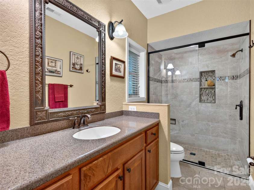 427 Locust Drive, Maggie Valley, NC 28751.  MLS# CAR4424585, YatesRealty ID 50881. Primary Bathroom
