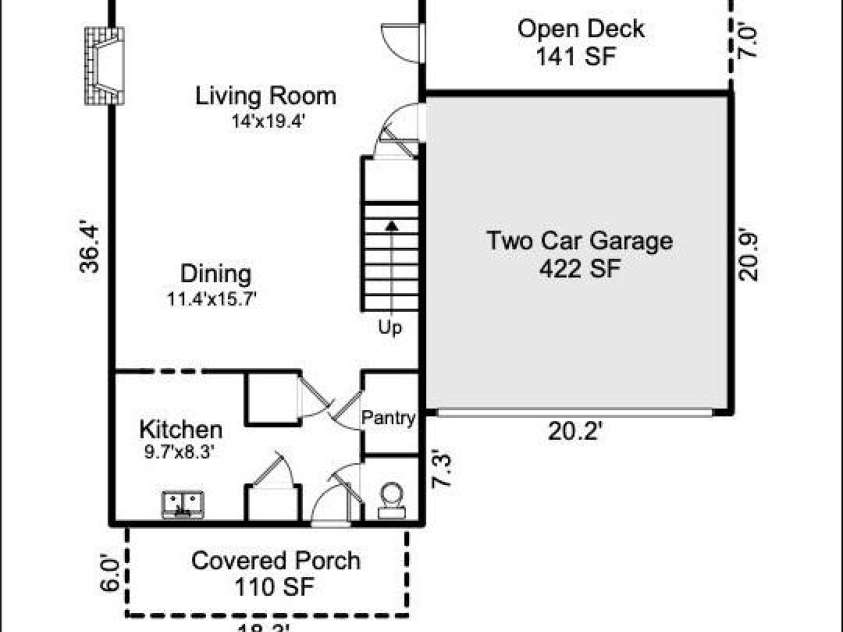 18 Friendly Way, Asheville, NC 28806.  MLS# CAR4423504, YatesRealty ID 50897. Floor plan #1