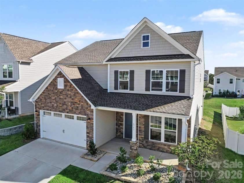6343 Clarisse Drive, Concord, NC 28025.  MLS# CAR4434568, YatesRealty ID 5104. Front Exterior