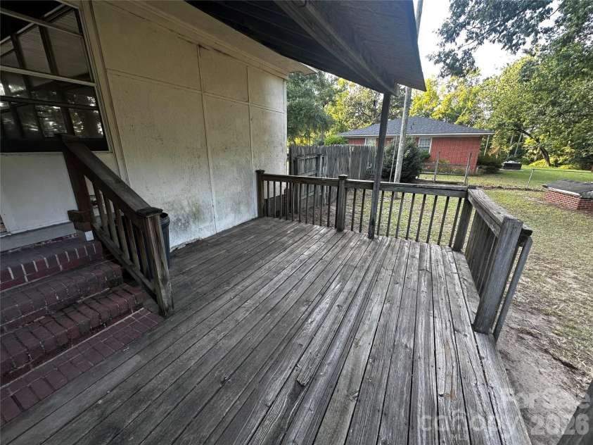 1093 Evans Mill Road, Pageland, SC 29728.  MLS# CAR4425268, YatesRealty ID 51093. Rear deck