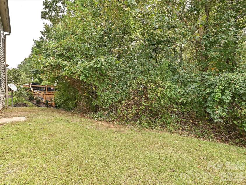 8318 Rockmoor Ridge Road, Charlotte, NC 28215.  MLS# CAR4425119, YatesRealty ID 51116. Back Yard with Mature trees