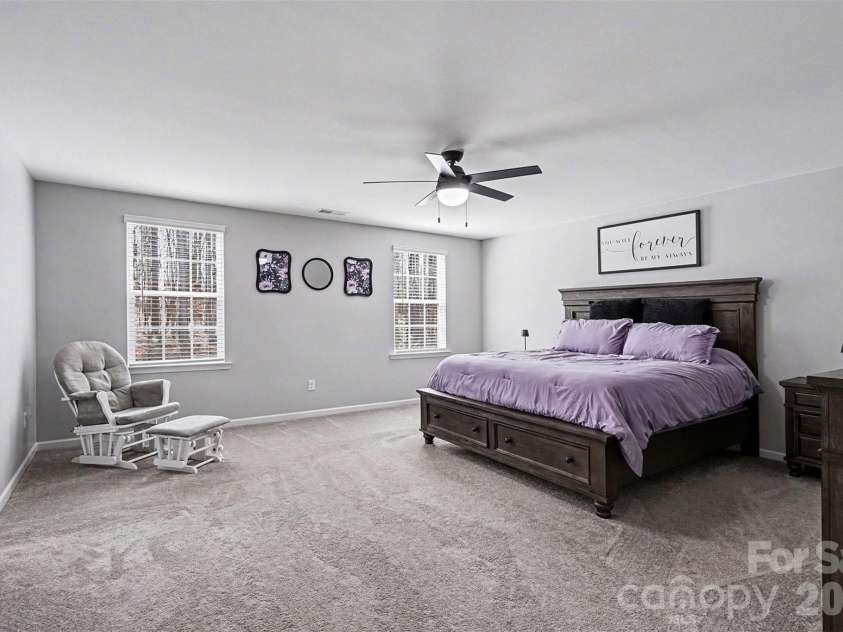 310 Hamptons Cove Road, Troutman, NC 28166.  MLS# CAR4355239, YatesRealty ID 5113. Oversized primary bedroom on 2nd floor