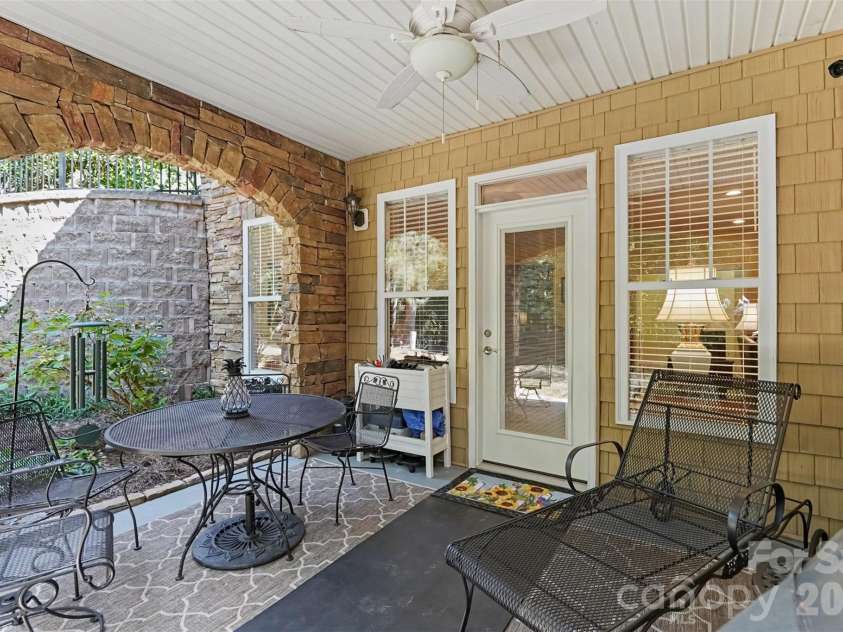 2604 Bellasera Way, Matthews, NC 28105.  MLS# CAR4425096, YatesRealty ID 51142. Covered back patio