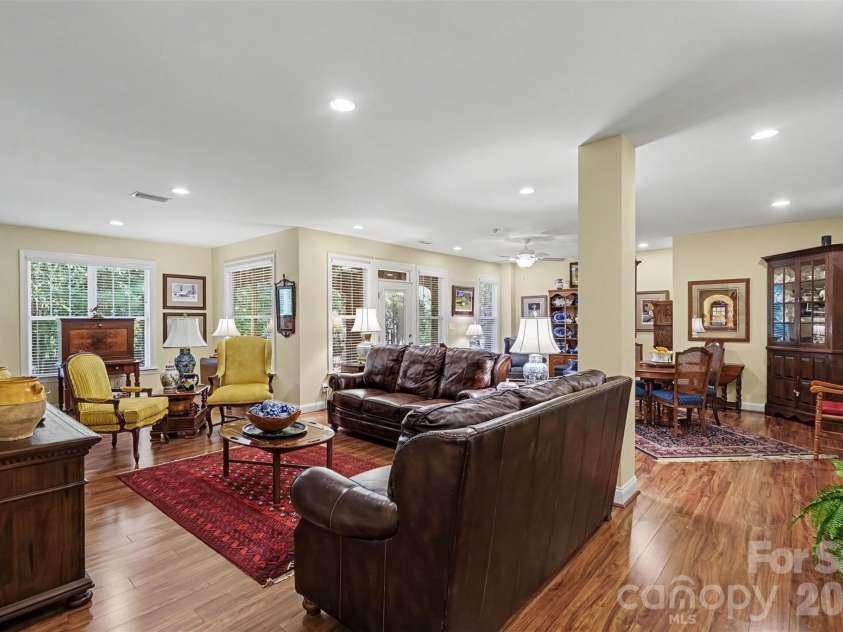 2604 Bellasera Way, Matthews, NC 28105.  MLS# CAR4425096, YatesRealty ID 51142. Lower Level open living area with walk-out to private patio
