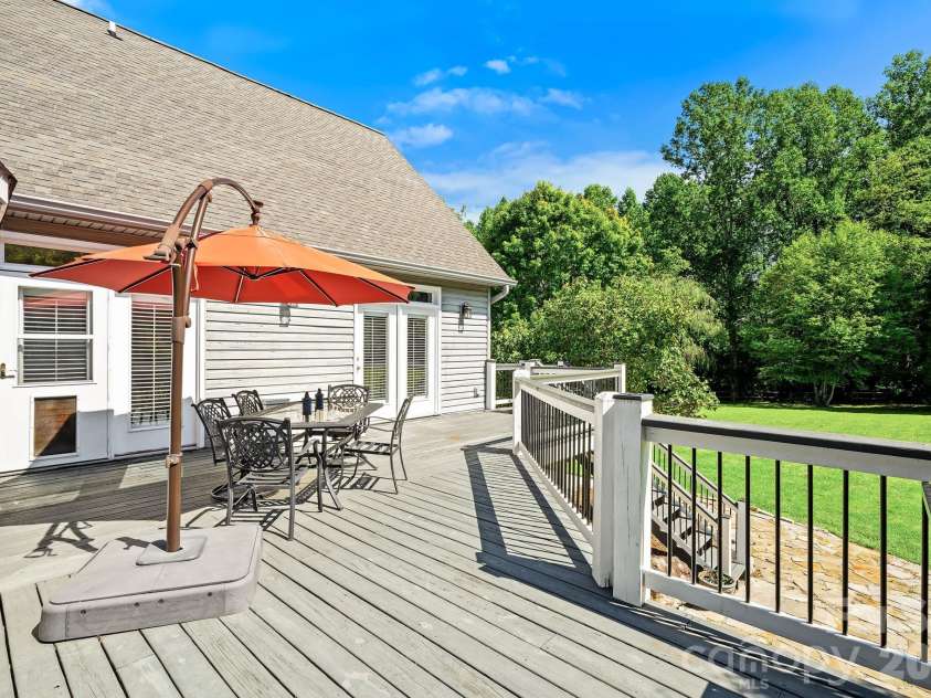 187 Duncan Creek Road, Fletcher, NC 28732.  MLS# CAR4424773, YatesRealty ID 51157. Rear deck