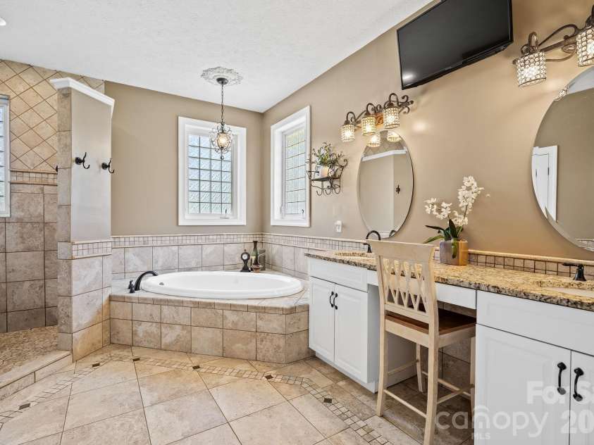 187 Duncan Creek Road, Fletcher, NC 28732.  MLS# CAR4424773, YatesRealty ID 51157. Spa inspired en suite bath