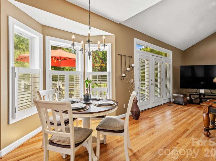 187 Duncan Creek Road, Fletcher, NC 28732.  MLS# CAR4424773, YatesRealty ID 51157. Sunlit breakfast area