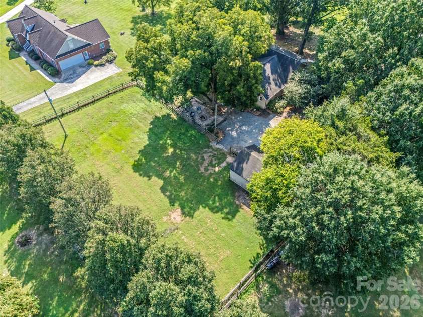 5517 Highway 218 Highway, Monroe, NC 28110.  MLS# CAR4425006, YatesRealty ID 51160. Aerial View Back