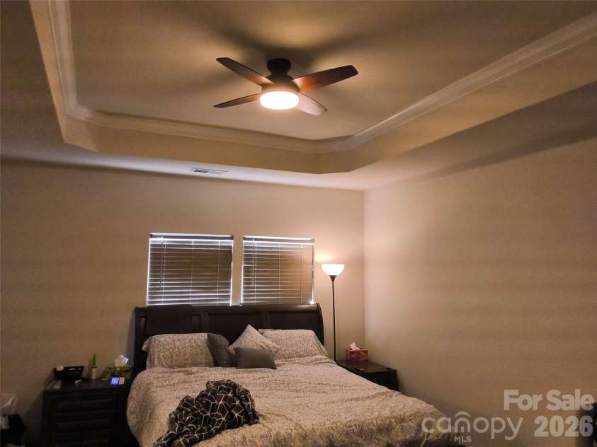 1205 May Apple Drive, Matthews, NC 28104.  MLS# CAR4425216, YatesRealty ID 51165. Primary Bedroom
