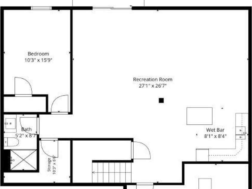 7004 Waterwheel Street, Concord, NC 28025.  MLS# CAR4417065, YatesRealty ID 51167. Floorplan Finished Basement