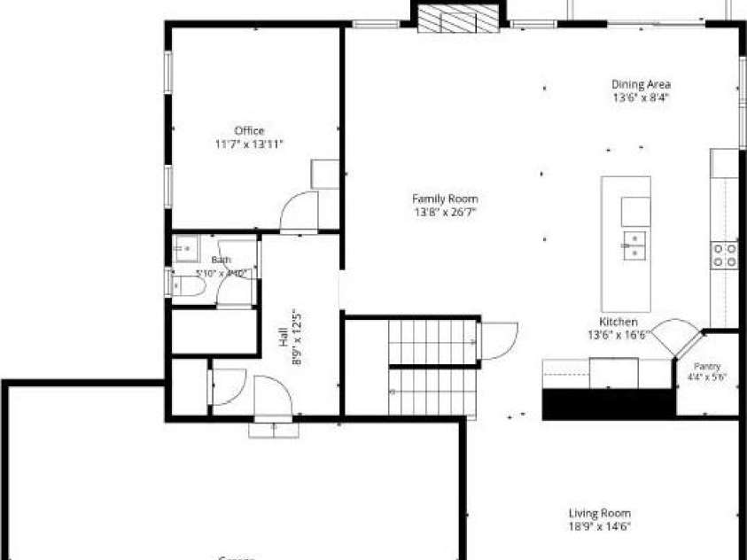 7004 Waterwheel Street, Concord, NC 28025.  MLS# CAR4417065, YatesRealty ID 51167. Floorplan First Floor